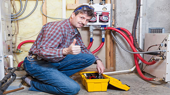 Central heating repair service.