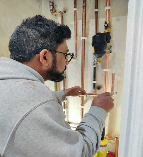 Plumbing service illustration.