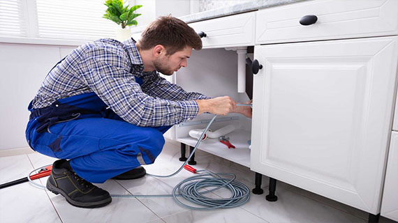 Professional blocked drain cleaning service for homes.