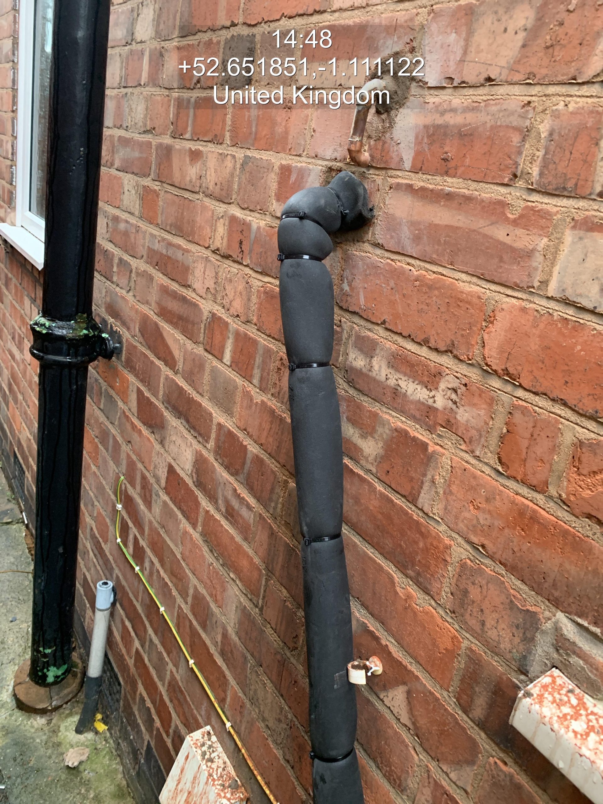 Outdoor pipework repair and installation project