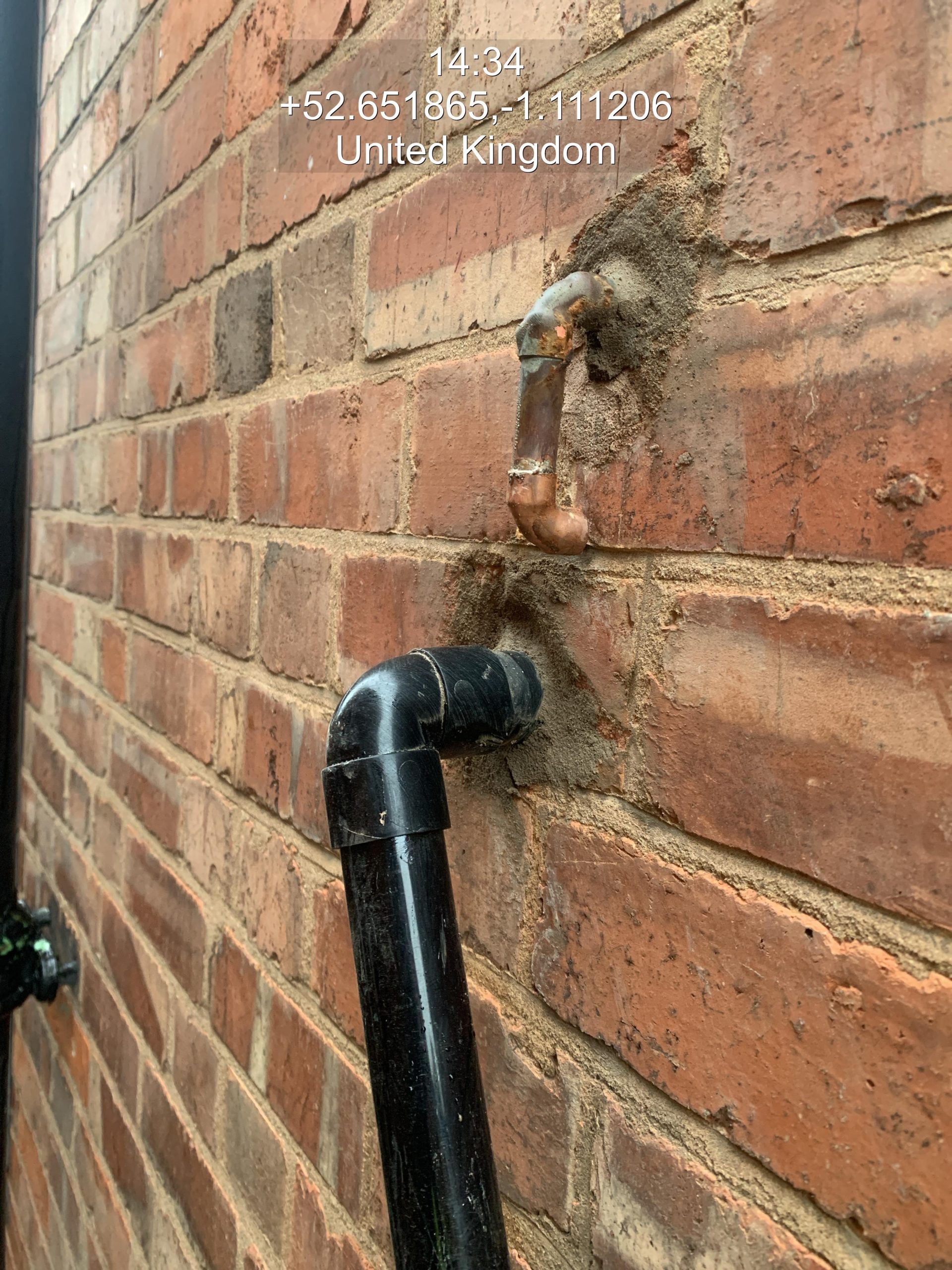 Outdoor pipework repair and installation project